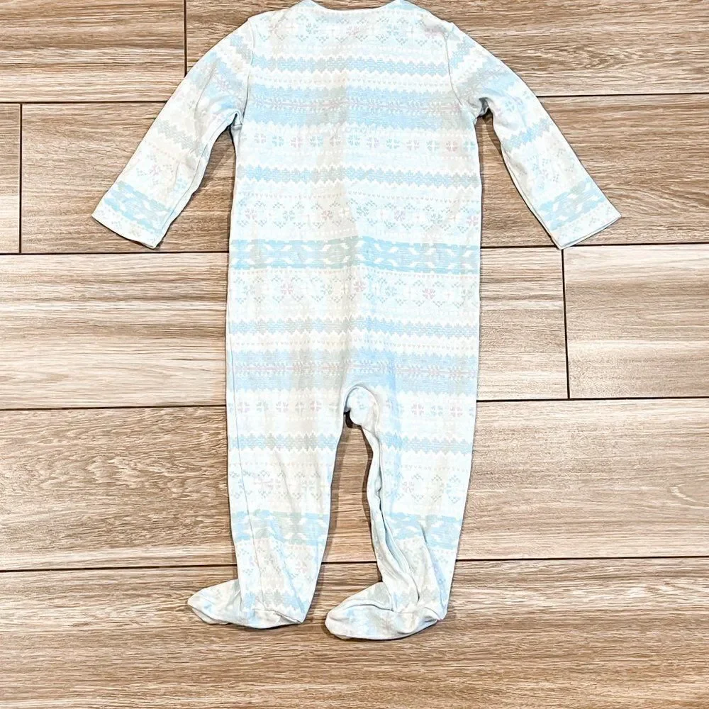 Ralph Lauren Fair Isle Print Footie, Size 9M